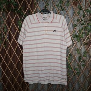 Large - Vintage / Y2K Nike 2000s stripe embroider golf polo